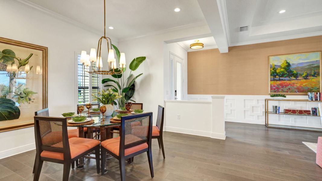 Representative furnished interior of a home built from the Sanibel 2 by Neal Communities in SkySail, Naples (Image 15).