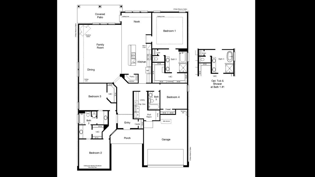 2D floor plan layout of this home in Wellborn Settlement, College Station, TX (Image 2).