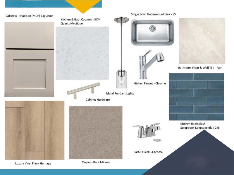 Sample of building materials used in homes in Cascades at Onion Creek, Austin (Image 4).