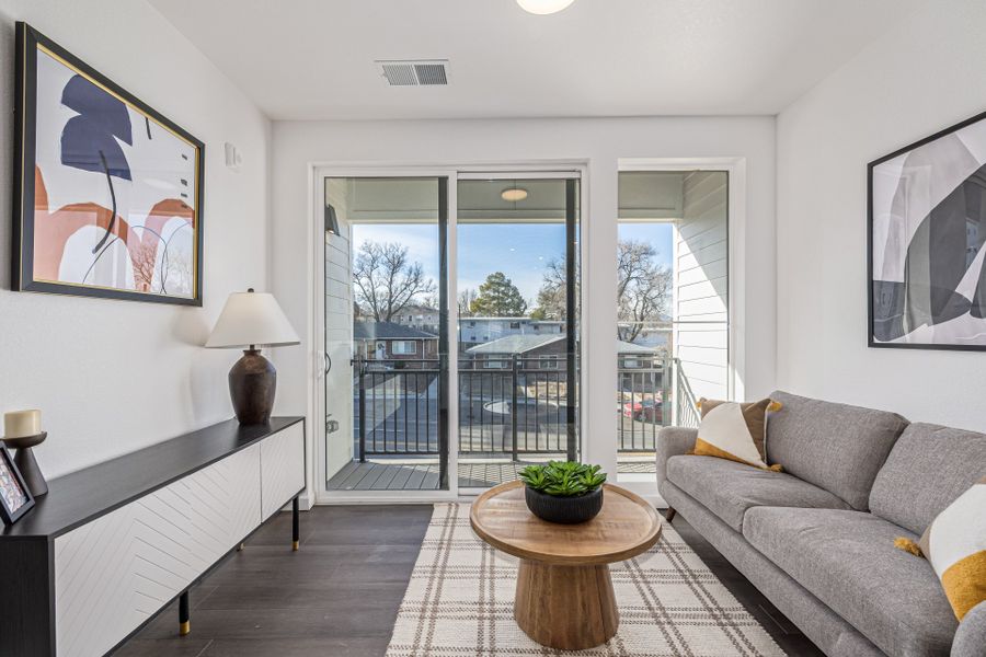 Furnished interior view inside a new home in The Scene at Sloan's Lake, Denver (Image 6).