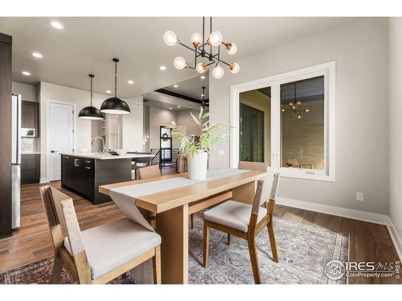 Bright dining space with room to gather