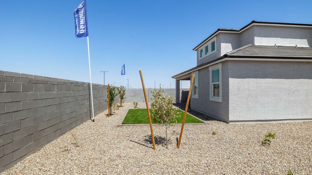 Exterior details and patio area of a home in Zanjero Pass, Waddell (Image 24).