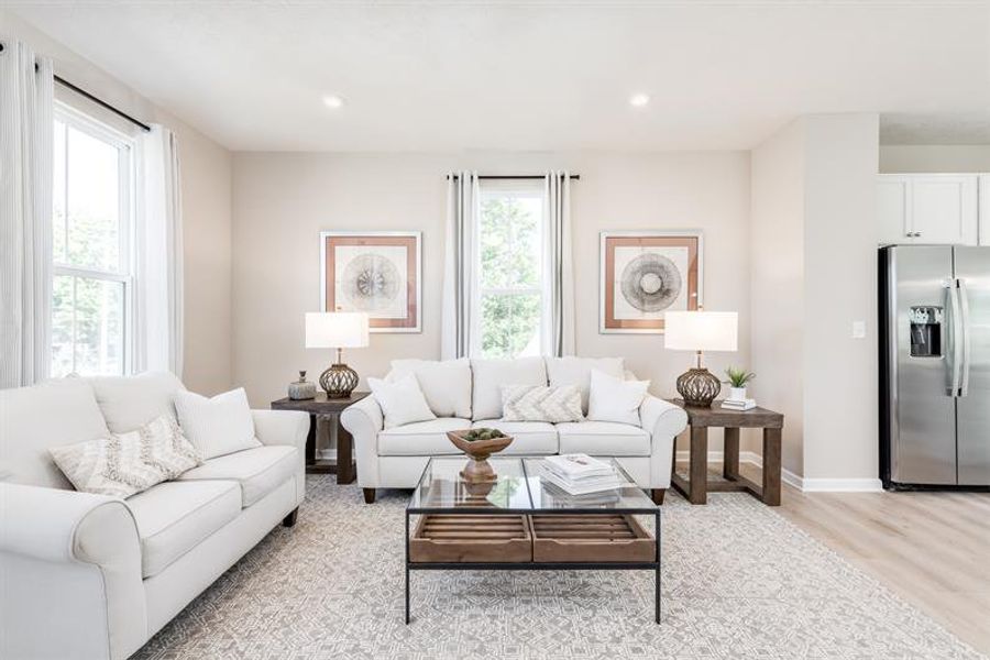Representative furnished interior of a home built from the Beethoven by Ryan Homes in The Towns at Millwood, Charlotte (Image 5).