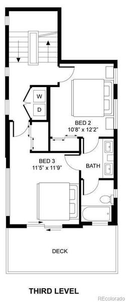 2D floor plan layout of this home in , Denver, CO (Image 5). 2D floor plan layout of this home in , Denver, CO (Image 5).