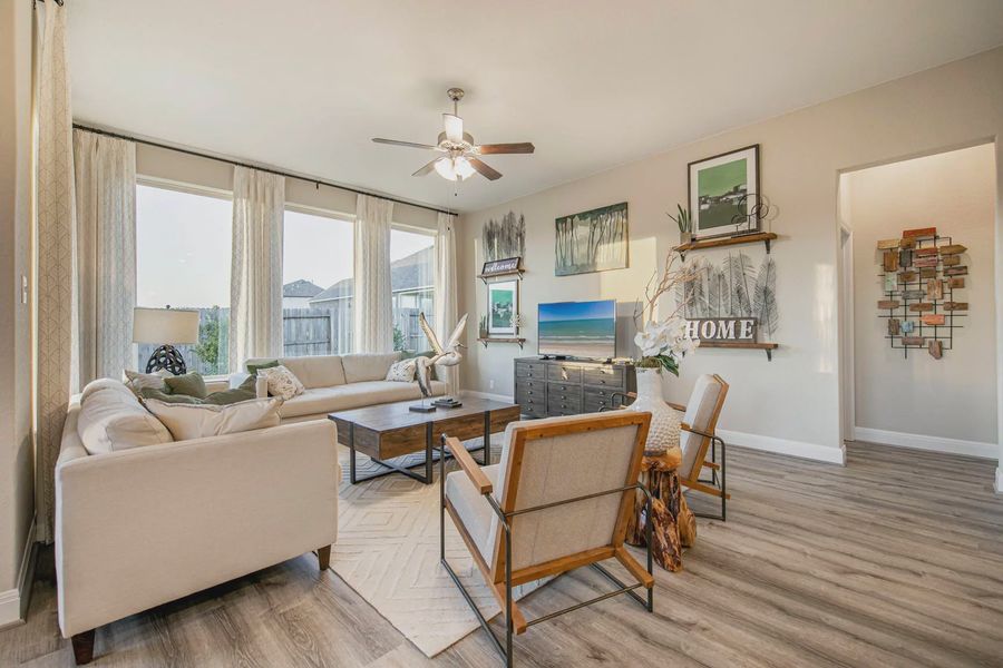 Representative furnished interior of a home built from the Morgan by Chesmar Homes in Buffalo Crossing, Cibolo (Image 4). Representative furnished interior of a home built from the Morgan by Chesmar Homes in Buffalo Crossing, Cibolo (Image 4).