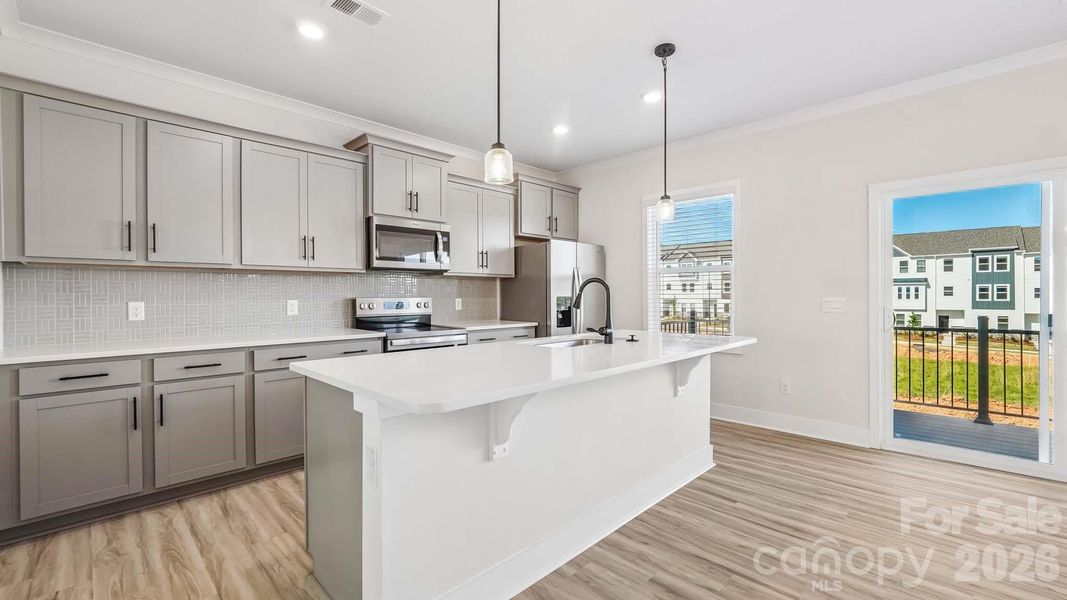 Furnished interior view inside a new home in The Townes at Lake Norman, Mooresville (Image 10).