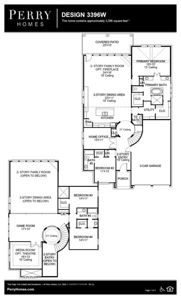 Floor Plan for 3396W