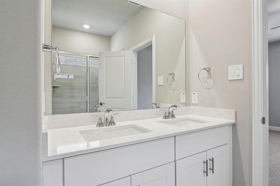 Furnished interior view inside a new home in Parks at Foster Crossing - Signature Series, Anna (Image 11).