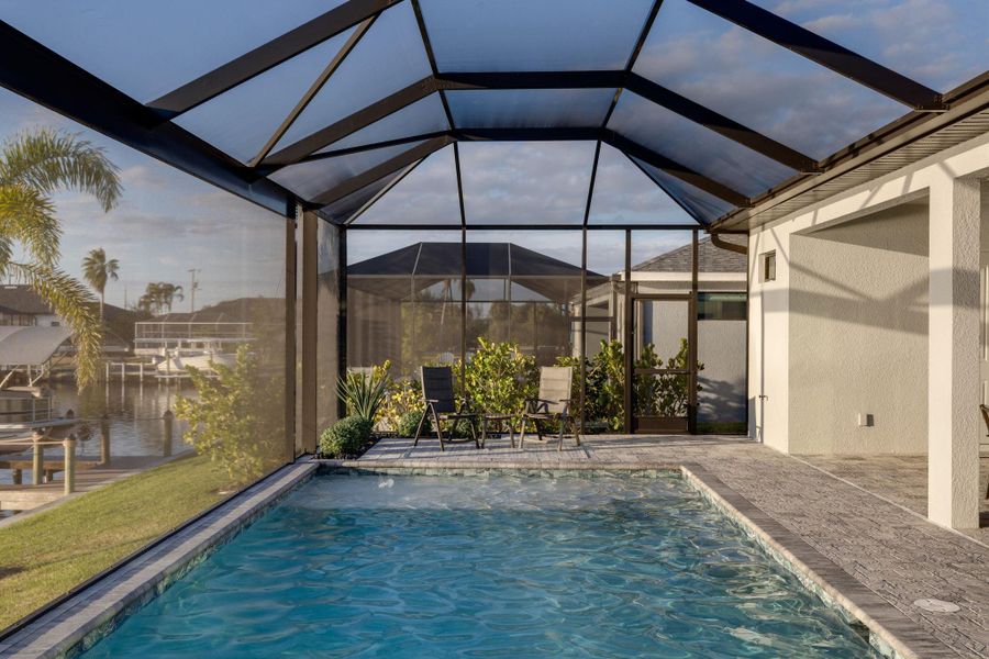 Exterior details and patio area of a home in , Cape Coral (Image 25). Exterior details and patio area of a home in , Cape Coral (Image 25).