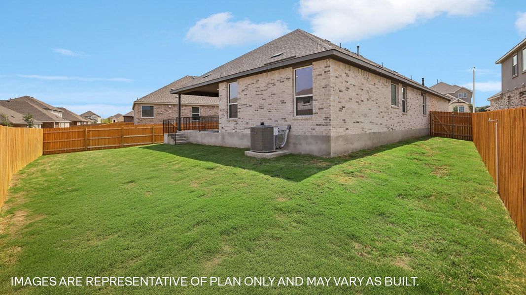 Exterior details and patio area of a home in Rosenbusch Ranch, Leander (Image 29).