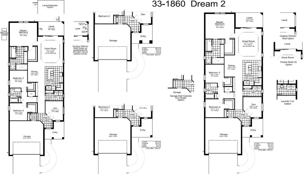 2D floor plan layout for the Dream 2 by Neal Communities in Grand Park, Sarasota, FL (Image 4).