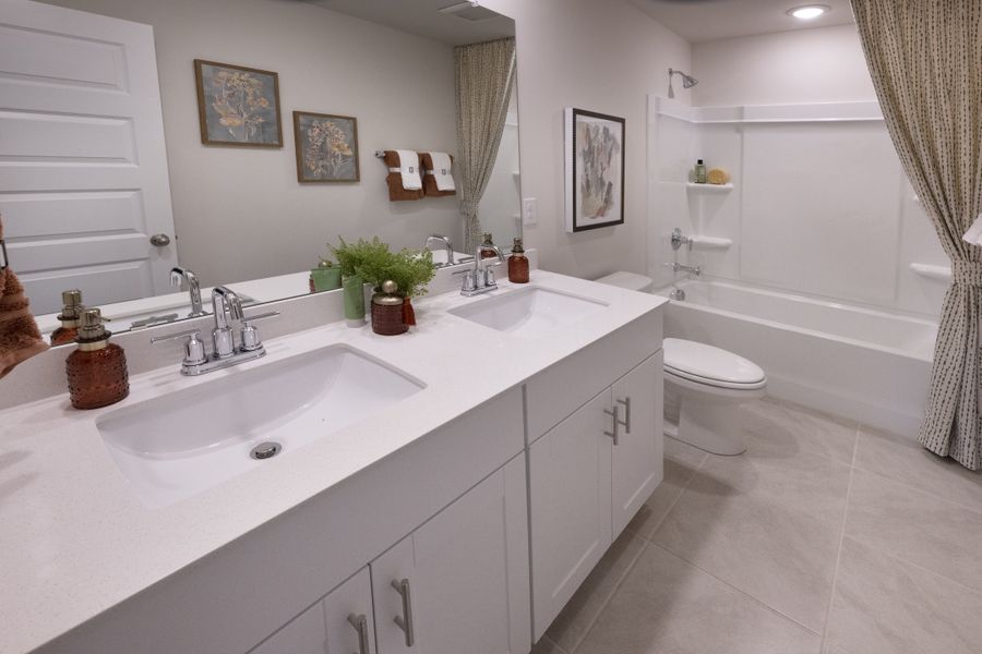Furnished interior view inside a new home in Village at White Pine, Pendleton (Image 6).
