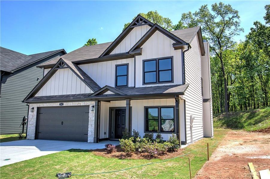Front exterior of a new home in , Cartersville, GA, highlighting curb appeal (Image 20).