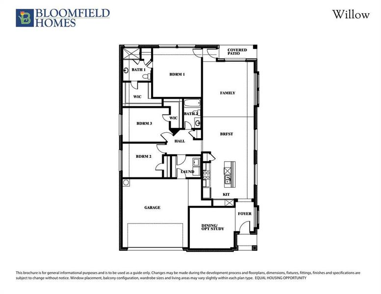 2D floor plan layout of this home in Georgetown at Kings Fort, Kaufman, TX (Image 5).