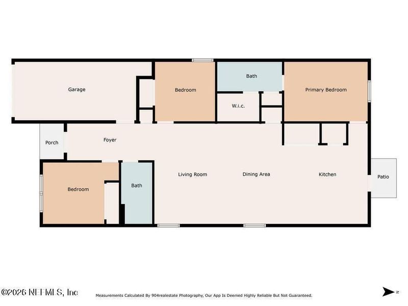 2D floor plan layout of this home in , Jacksonville, FL (Image 3).