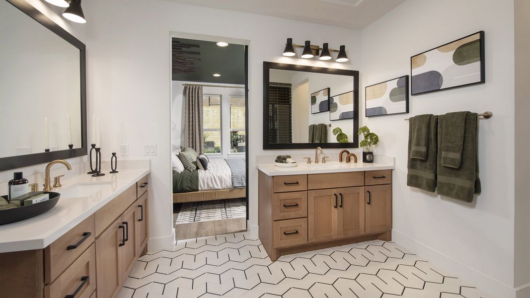 Furnished interior view inside a new home in Easton Park 40', Austin (Image 4).