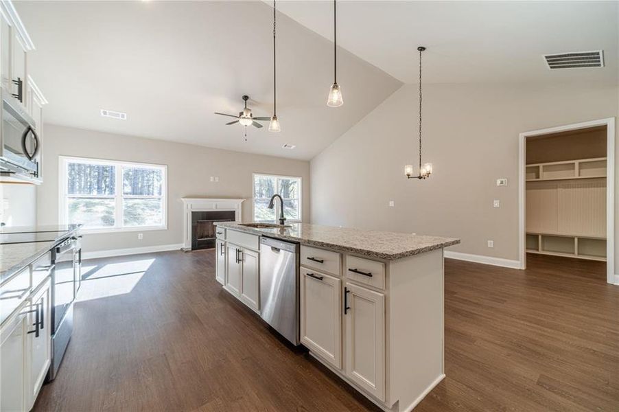 Furnished interior view inside a new home in , Monroe (Image 5).
