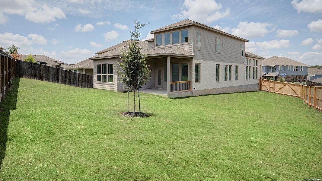 Exterior details and patio area of a home in Ladera, San Antonio (Image 23).