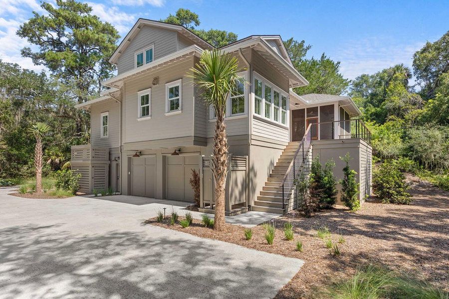 Front exterior of a new home in , Seabrook Island, SC, highlighting curb appeal (Image 29).