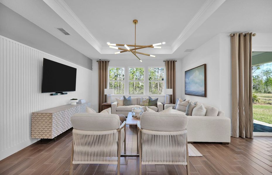 Representative furnished interior of a home built from the Highgate by Pulte Homes in Seminole Palms, Palm Coast (Image 28).