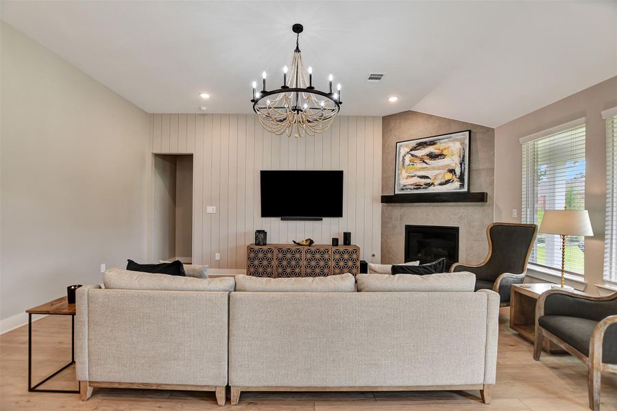 Furnished interior view inside a new home in Lone Star Landing, Montgomery (Image 8).