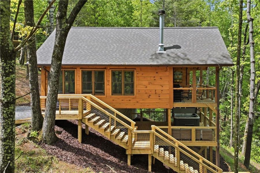 Exterior details and patio area of a home in , Ellijay (Image 14). Exterior details and patio area of a home in , Ellijay (Image 14).