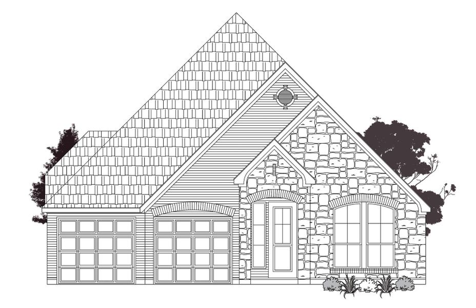 Exterior rendering of this home design in Bridgeland 50', Cypress, TX (Image 3).