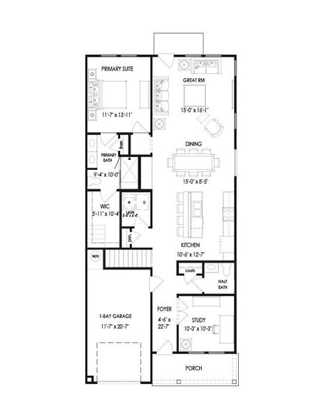 2D floor plan layout of this home in Harmony Walk, Cartersville, GA (Image 1). 2D floor plan layout of this home in Harmony Walk, Cartersville, GA (Image 1).