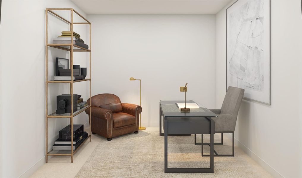 Convenient home office (*Artist rendering used for illustration purposes only.) Convenient home office (*Artist rendering used for illustration purposes only.)