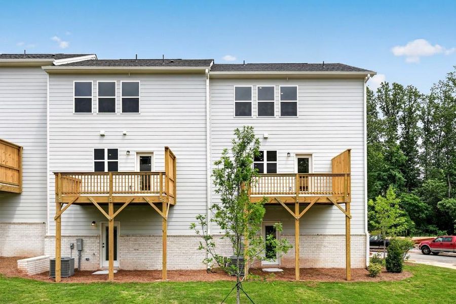 Exterior details and patio area of a home in Somerset at Veterans Memorial, Mableton (Image 22).