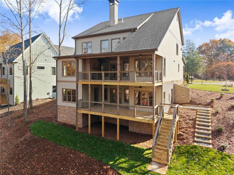 Exterior details and patio area of a home in , Dahlonega (Image 35).