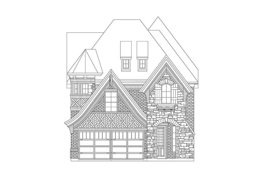 Representative exterior photo of a completed home built from the Royal Lakes by Grand Homes in Walton Ridge, Corinth, TX (Image 18).