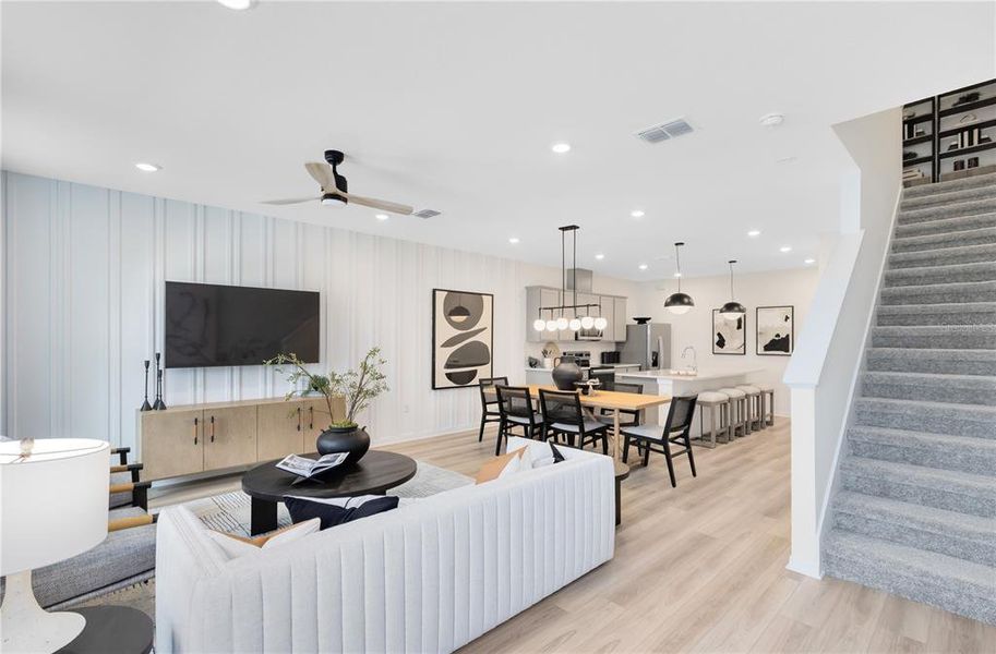 Furnished interior view inside a new home in Silverleaf Oaks, Winter Garden (Image 22).