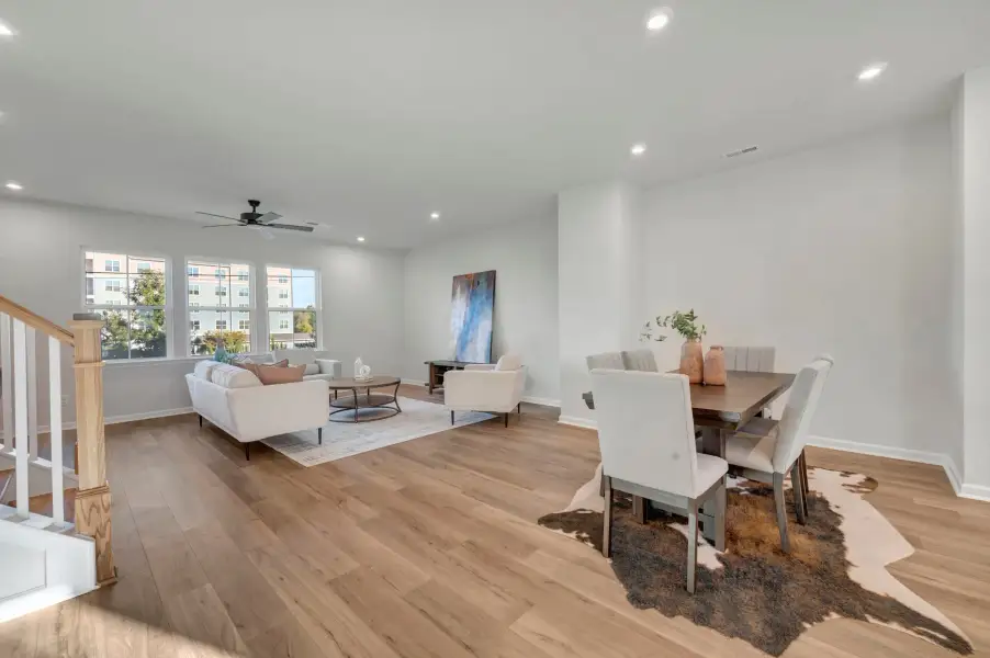 Representative furnished interior of a home built from the Nola by Tri Pointe Homes in Twinleaf Townes, Chapel Hill (Image 8).