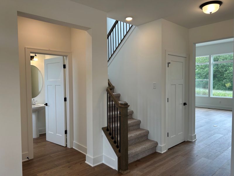 Representative exterior photo of a completed home built from the The Georgetown II Side Entry by Norfolk Homes in Fosdick Glen of Saline, Saline, MI (Image 8).
