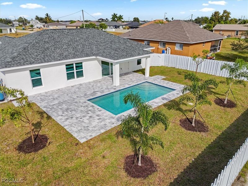 Exterior details and patio area of a home in Cape Coral, Cape Coral (Image 29).