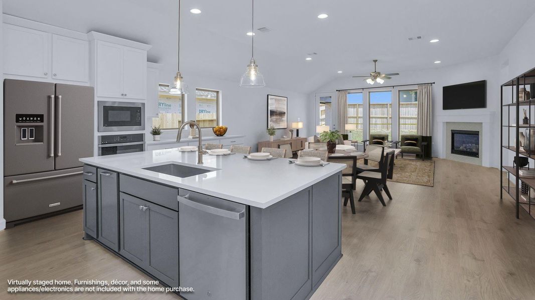 Furnished interior view inside a new home in Grand Central Park, Conroe (Image 6).