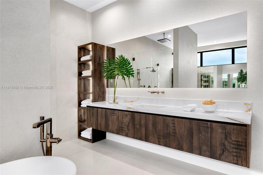 Furnished interior view inside a new home in , Miami (Image 8).