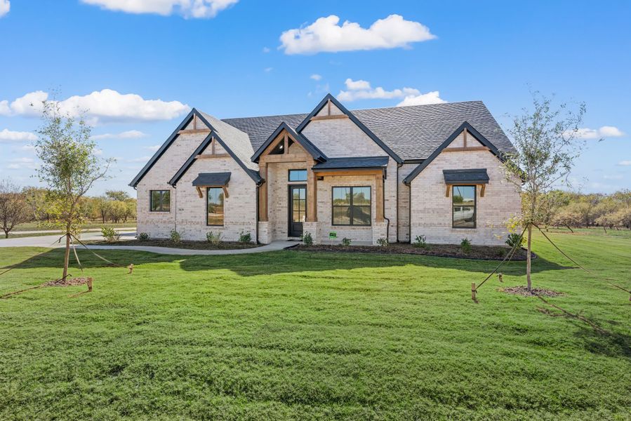 Representative exterior photo of a completed home built from the Carson by Our Country Homes in Highland Oaks, Boyd, TX (Image 5).
