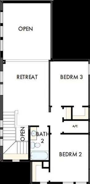 2D floor plan layout of this home in Reflections at Olympus – Valor, Clermont, FL (Image 3).