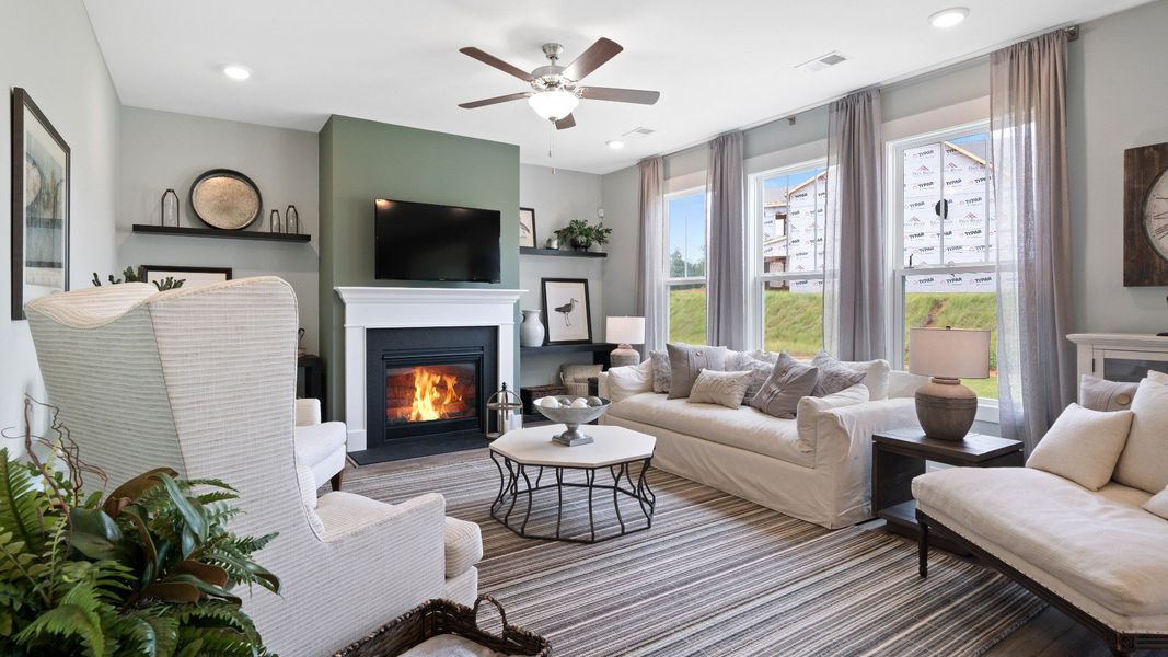 Family Room of The Drayton Design by DRB Homes