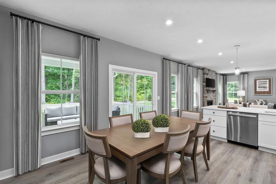 Representative furnished interior of a home built from the Roanoke by Ryan Homes in Flora Estates, Moyock (Image 4). Representative furnished interior of a home built from the Roanoke by Ryan Homes in Flora Estates, Moyock (Image 4).