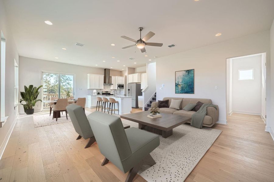 Furnished interior view inside a new home in Chester Ranch Place, Round Rock (Image 3).