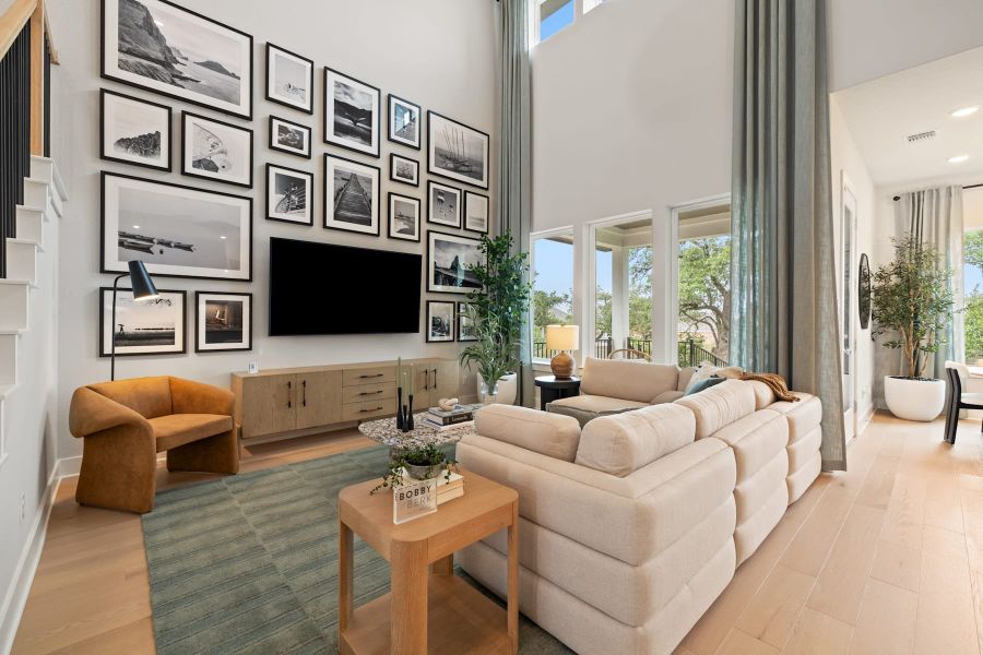 Furnished interior view inside a new home in Heritage, Dripping Springs (Image 21).