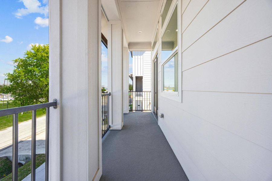 Another view of the large balcony.