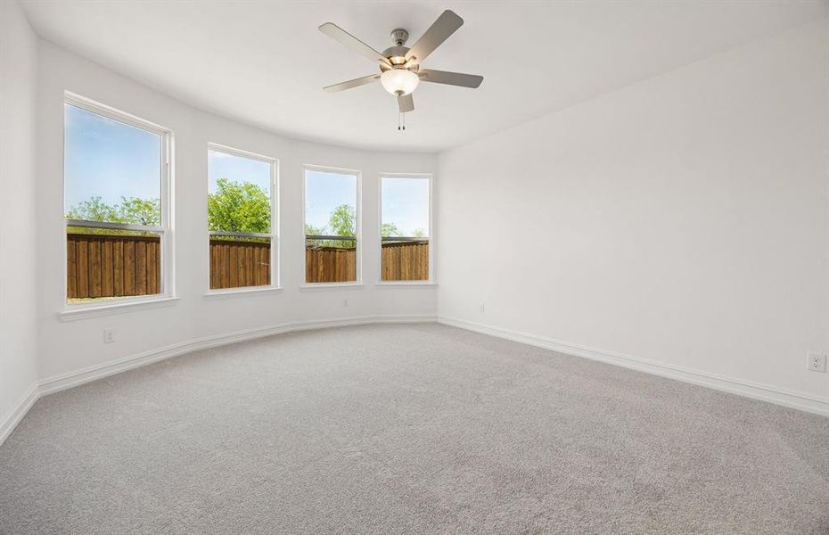 Owners suite featuring bay window