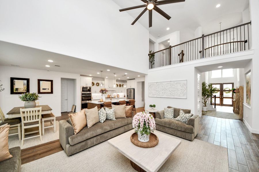 Bright living room with seamless flow to adjacent spaces.