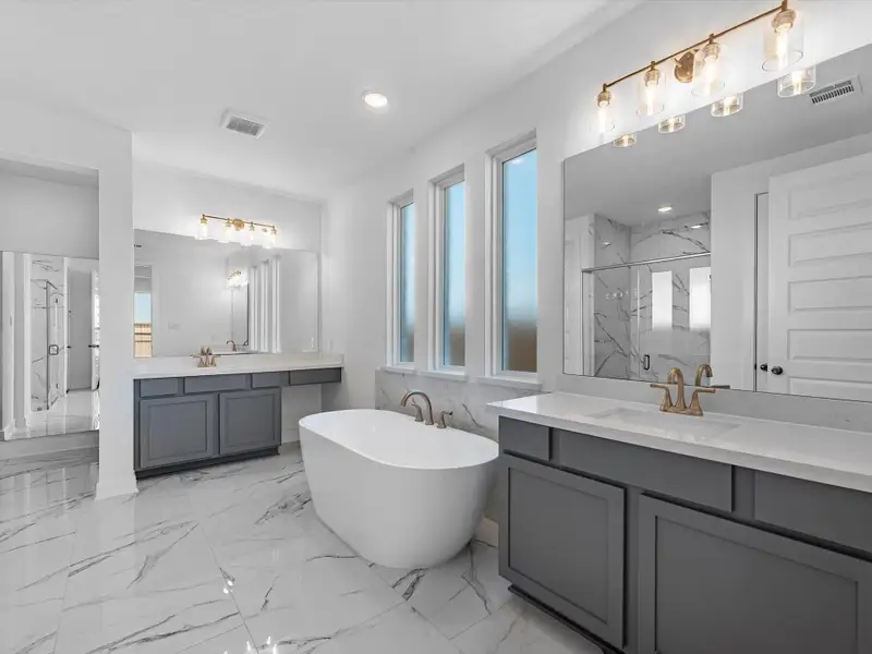 Furnished interior view inside a new home in Grange - 55', Katy (Image 7). Furnished interior view inside a new home in Grange - 55', Katy (Image 7).