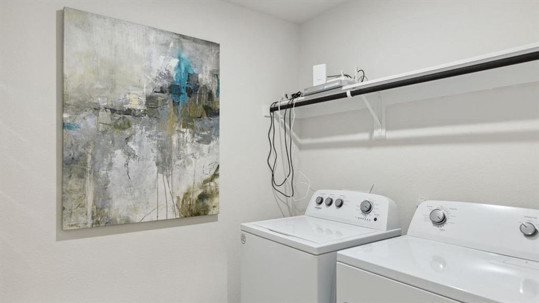 Laundry area with washing machine and dryer Laundry area with washing machine and dryer