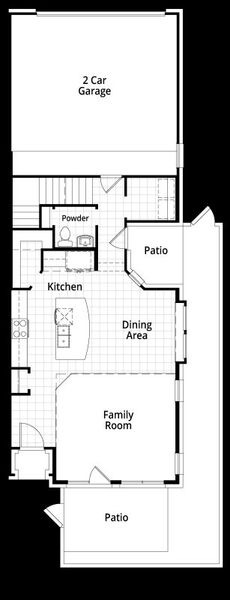 2D floor plan layout of this home in Walsh: Townhomes - The Patios, Aledo, TX (Image 4). 2D floor plan layout of this home in Walsh: Townhomes - The Patios, Aledo, TX (Image 4).